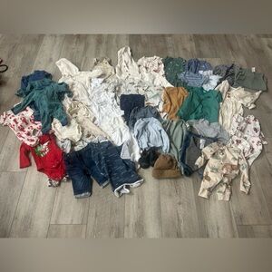 Caden Lane Baby Clothing Lot in Green, Blue, White & Tan